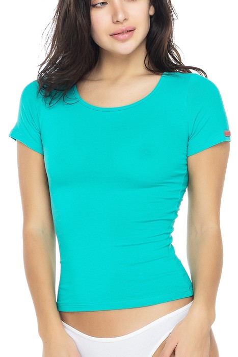Жіноча футболка Lans з еластаном, розмір S - XL, ментол